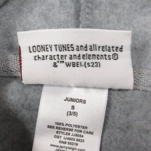 LOONEY TOONS Warner Bros Cropped Hoodie Sweatshirt Juniors S 3-5 Bugs Tweety NWT - Picture 9 of 12